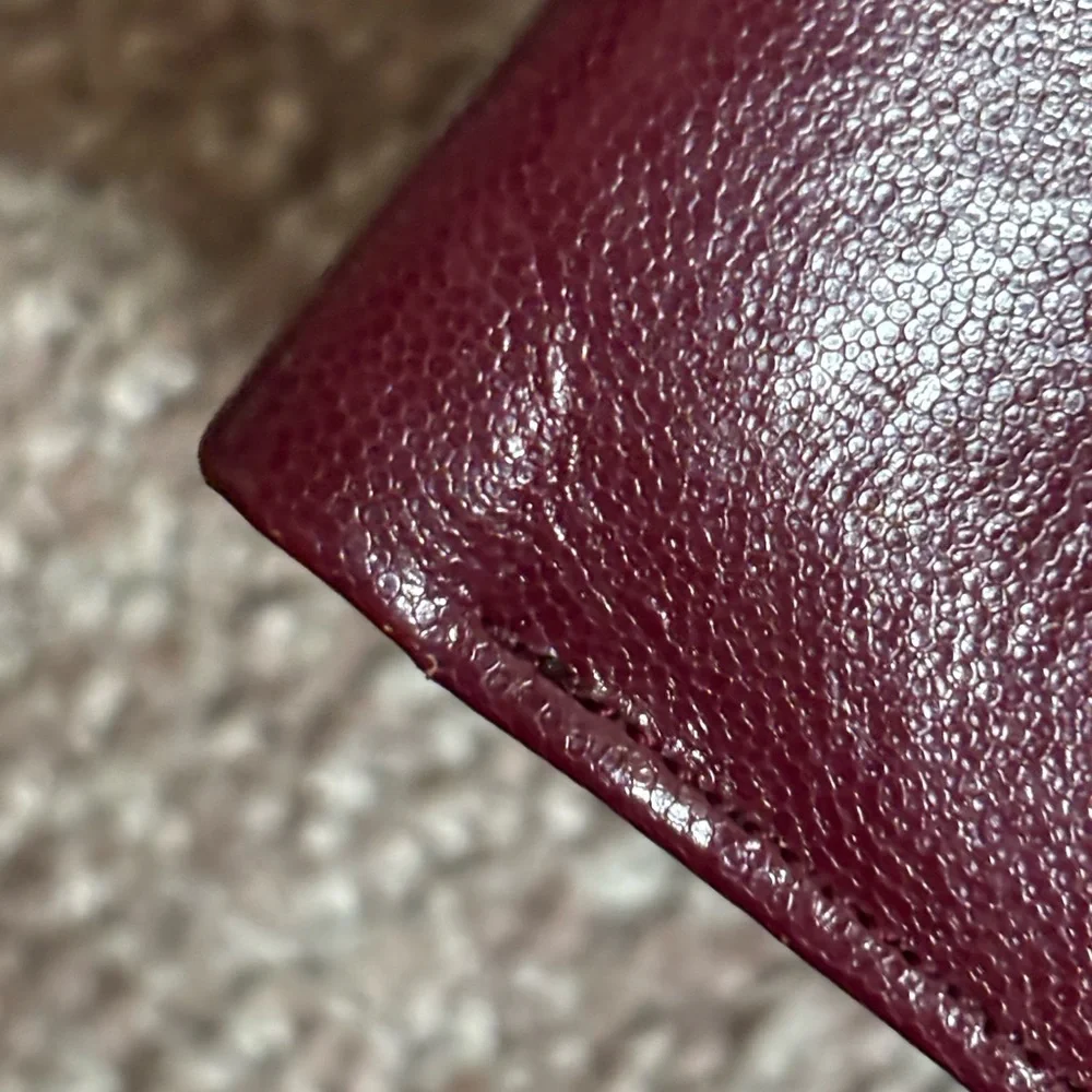 Auth OLD GUCCI Interlocking G Leather Passport Cover Case Bordeaux - Picture 7 of 8